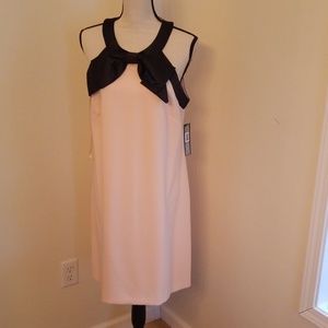 NWT Tahari light pink with black bow Dress